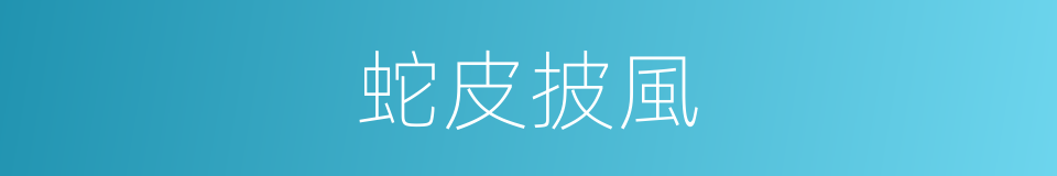 蛇皮披風的同義詞