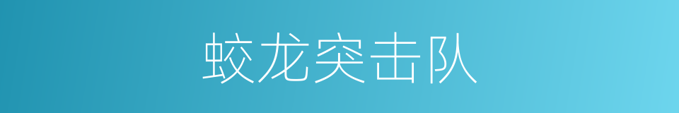 蛟龙突击队的同义词