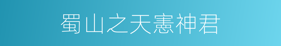 蜀山之天憲神君的同義詞