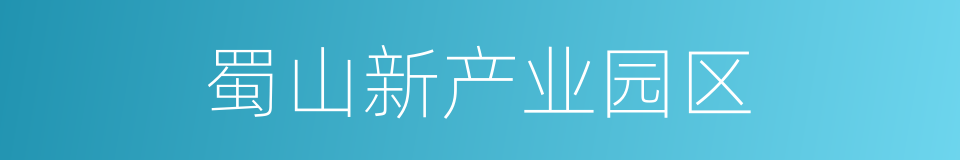 蜀山新产业园区的同义词