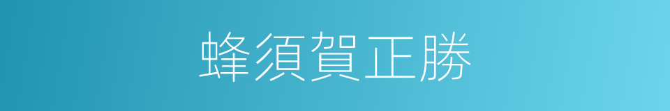 蜂須賀正勝的同義詞