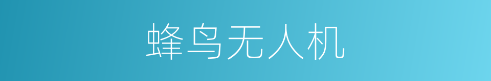 蜂鸟无人机的同义词