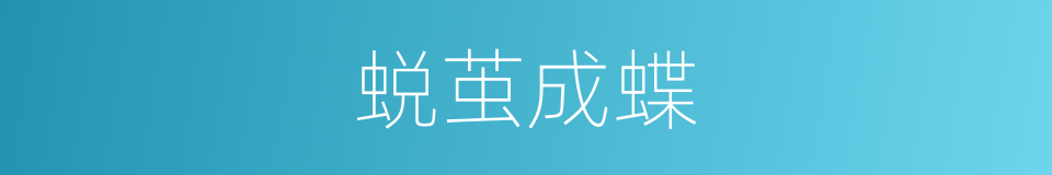 蜕茧成蝶的同义词