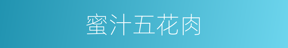 蜜汁五花肉的同义词