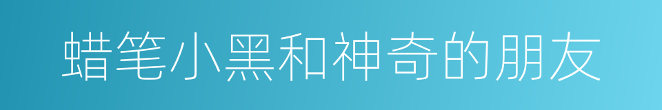 蜡笔小黑和神奇的朋友的同义词