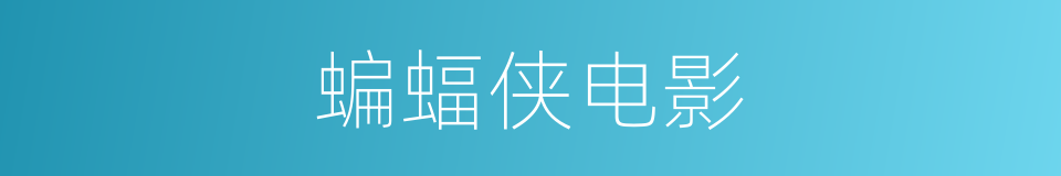 蝙蝠侠电影的同义词