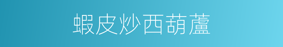 蝦皮炒西葫蘆的同義詞