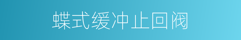 蝶式缓冲止回阀的同义词
