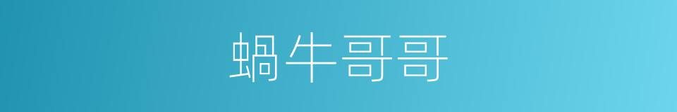 蝸牛哥哥的同義詞