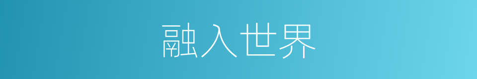 融入世界的同义词