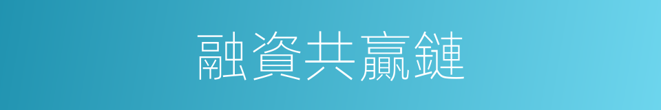 融資共贏鏈的同義詞