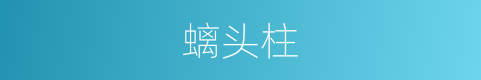 螭头柱的同义词