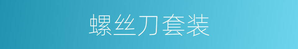 螺丝刀套装的同义词