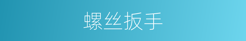 螺丝扳手的同义词