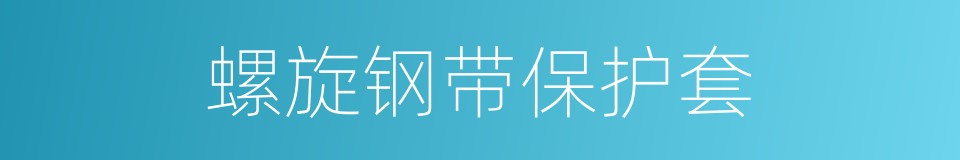 螺旋钢带保护套的同义词
