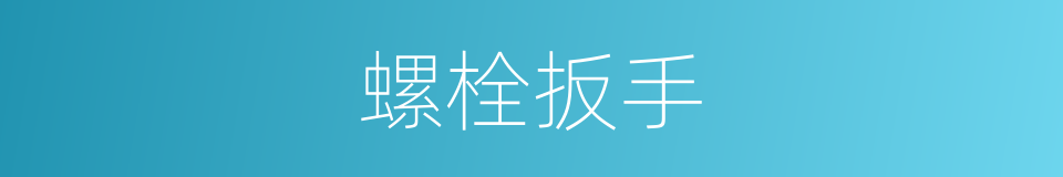 螺栓扳手的同义词
