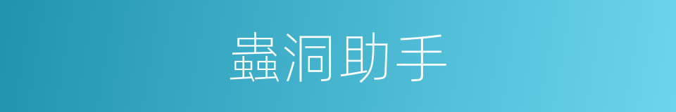 蟲洞助手的同義詞