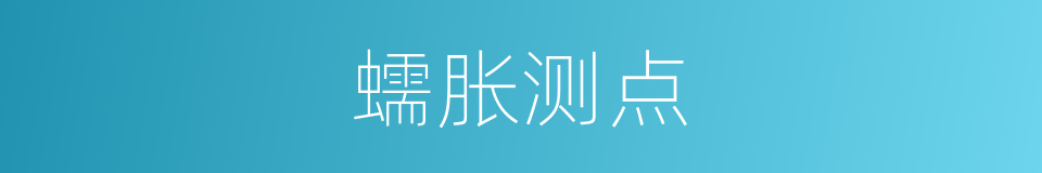 蠕胀测点的同义词