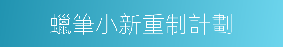 蠟筆小新重制計劃的同義詞