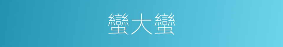 蠻大蠻的同義詞