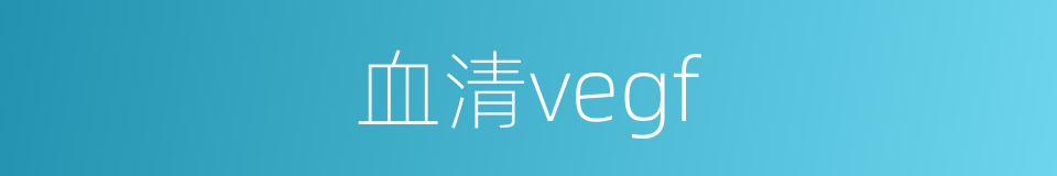 血清vegf的同义词