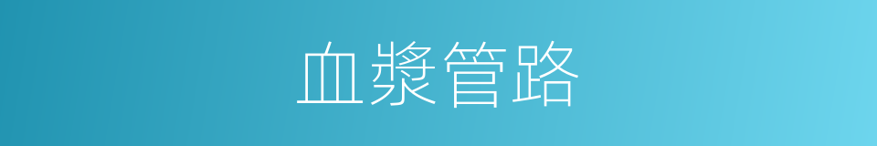 血漿管路的同義詞