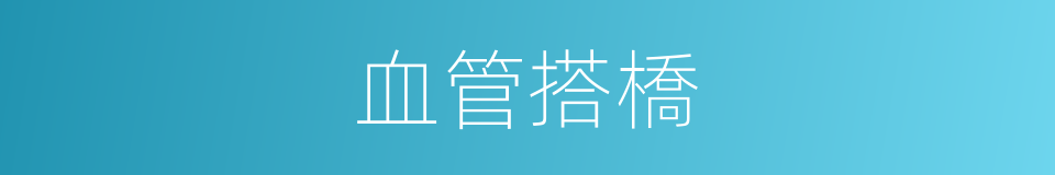 血管搭橋的同義詞