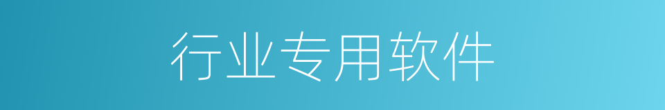 行业专用软件的同义词