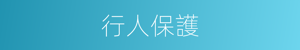 行人保護的同義詞