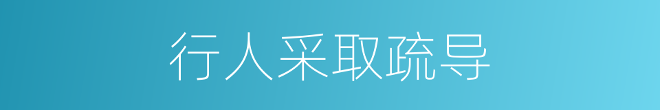行人采取疏导的同义词