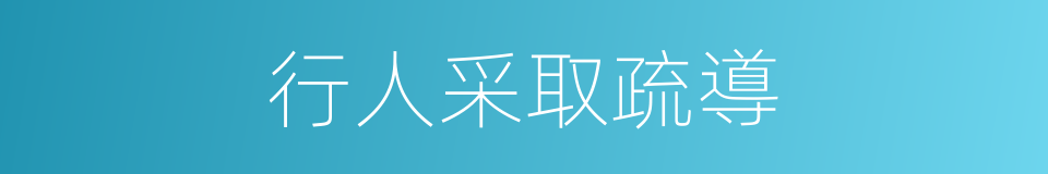 行人采取疏導的同義詞