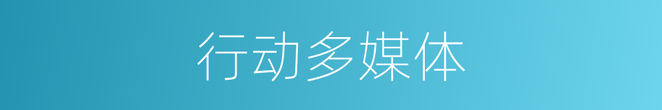 行动多媒体的同义词