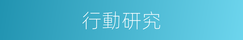 行動研究的同義詞