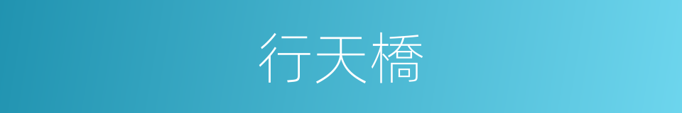 行天橋的同義詞