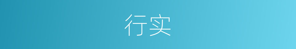 行实的意思