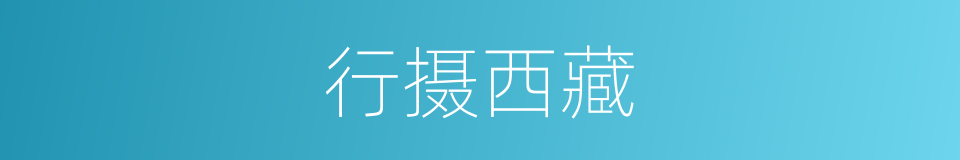 行摄西藏的同义词