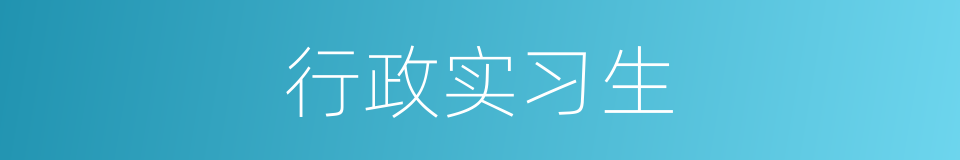 行政实习生的同义词