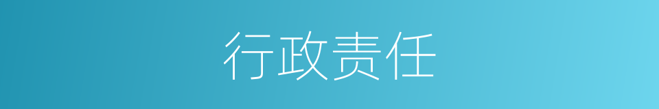行政责任的同义词