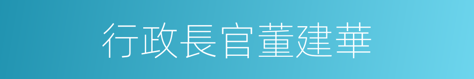 行政長官董建華的同義詞