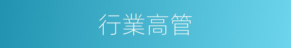 行業高管的同義詞
