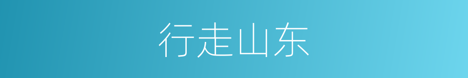 行走山东的同义词