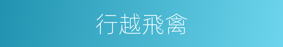 行越飛禽的同義詞