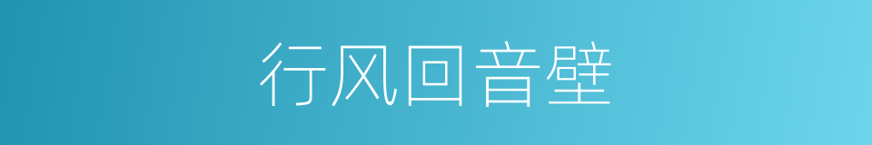 行风回音壁的同义词