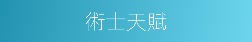 術士天賦的同義詞