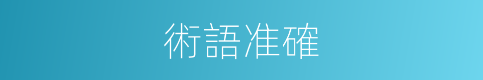術語准確的同義詞