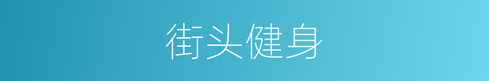街头健身的同义词