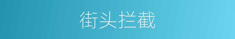 街头拦截的同义词