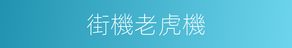 街機老虎機的同義詞