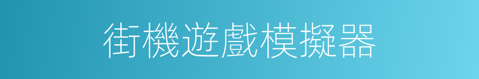 街機遊戲模擬器的同義詞