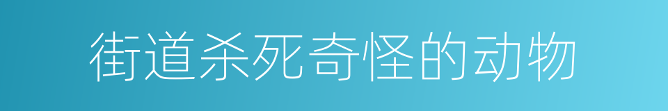 街道杀死奇怪的动物的同义词